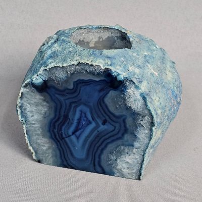 Sale Photo Thumbnail #88: Blue Agate Candle Holder