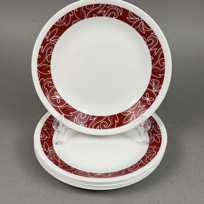 Sale Photo Thumbnail #288: Corelle Bandhani Red Vitrelle Plates