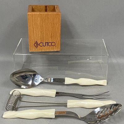 Sale Photo Thumbnail #196: Cutco Pearl Handle Kitchen Utensil Set