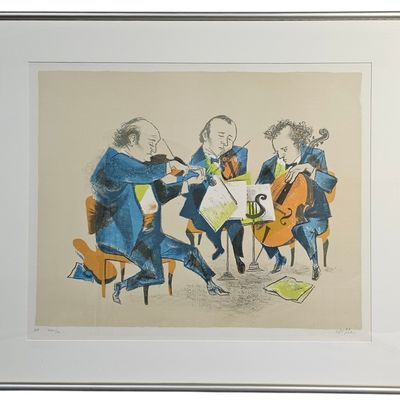 Sale Photo Thumbnail #65: William Gropper Trio Lithograph