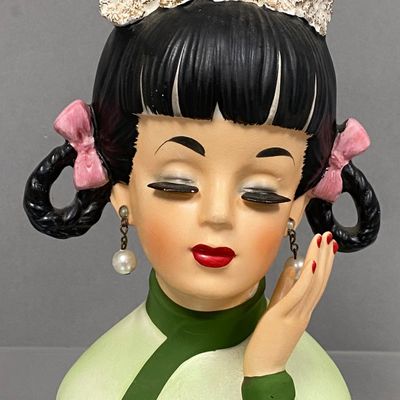 Sale Photo Thumbnail #144: Inarco Ceramic 1964 Asian Girl Head Vase