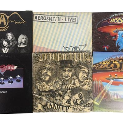 Sale Photo Thumbnail #226: Assortment of Vintage Aerosmith Boston & Jethro Tull Vinyl LPs