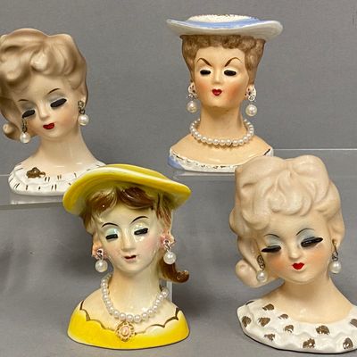 Sale Photo Thumbnail #157: Napco Japan Ceramic Lady Head Vases