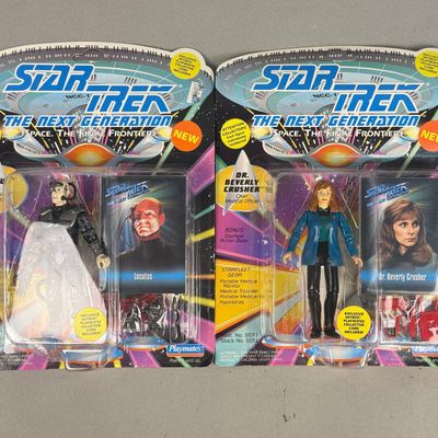 Sale Photo Thumbnail #341: Playmates Star Trek Locutus and Dr. Crusher Figures