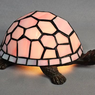 Sale Photo Thumbnail #83: Stained Glass Turtle Accent Lamp