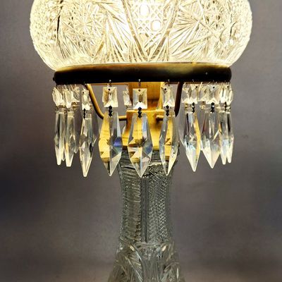 Sale Photo Thumbnail #487: American Brillant Cut Crystal Table Lamp