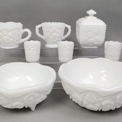 Sale Photo Thumbnail #465: Westmoreland & McKee Milk Glass Tableware