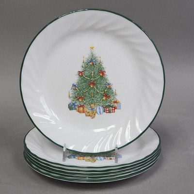Sale Photo Thumbnail #405: Corelle Holiday Magic Vitrelle Plates