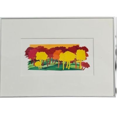 Sale Photo Thumbnail #49: Jagdish Paper Cut Triptych India Landscape
