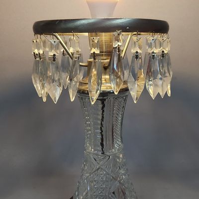 Sale Photo Thumbnail #488: American Brilliant Cut Crystal Table Lamp