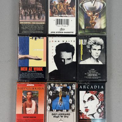 Sale Photo Thumbnail #240: Collection of 9 1980s Rock & Pop Cassette Tapes
