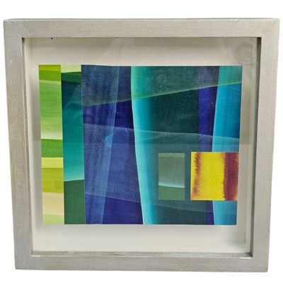 Sale Photo Thumbnail #53: Geometric Mixed Media Abstract Collage
