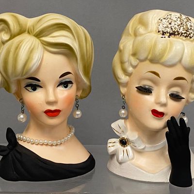 Sale Photo Thumbnail #154: Napcoware & Inarco Earthenware Lady Head Vases
