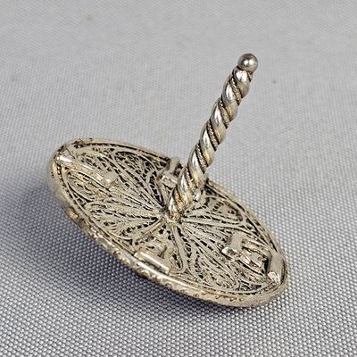 Sale Photo Thumbnail #15: Sterling Filigree Disc Dreidel