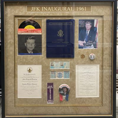 Sale Photo Thumbnail #5: Framed 1961 JFK Inaugural Memorabilia Collection