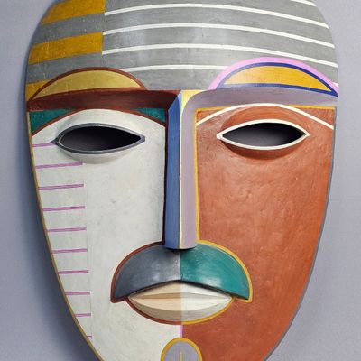 Sale Photo Thumbnail #44: Jagdish Large Mask Wall Sculpture