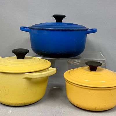 Sale Photo Thumbnail #397: Le Creuset Enameled Cast Iron Trio