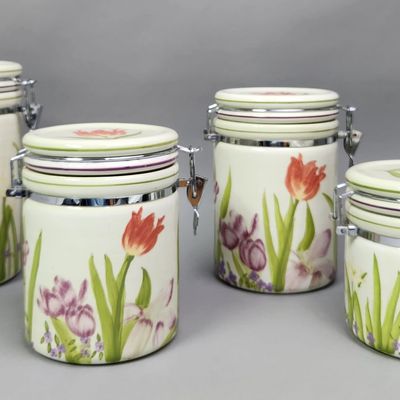 Sale Photo Thumbnail #467: Spring Garden Ceramic Canister Set