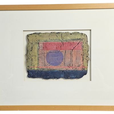 Sale Photo Thumbnail #55: Signed Rimas Ciurlionis Circle Art Piece