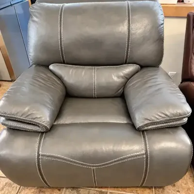 Black Leather-Look Power Recliner Chair – Missing Power Cord