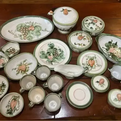 Vintage John B. Taylor Ceramics "Harvest" Dinnerware Set - Louisville Stoneware (Made in USA)