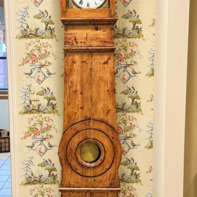 Antique French Barnabé à Toulouse Wooden Grandfather / Longcase Clock 88”x 16”x8”