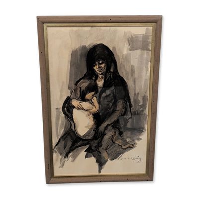 Duke H. de Beatriz (Cuban/American 1931-2021) Mixed Media Painting on Board, Signed