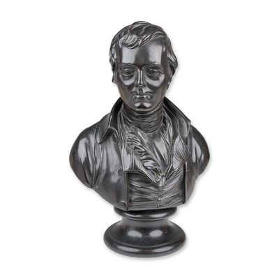 Wedgwood Black Basalt Portrait Bust of Robert Burns