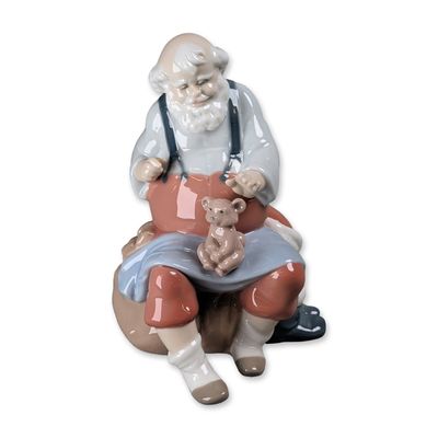 Lladro Santa Porcelain Figurine with Original Box, Santa's Magic Touch 6774