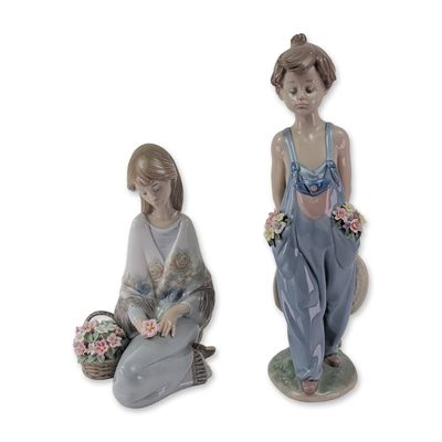 Two Lladro Porcelain Collectors Society Figurines 01007607 and 01007650