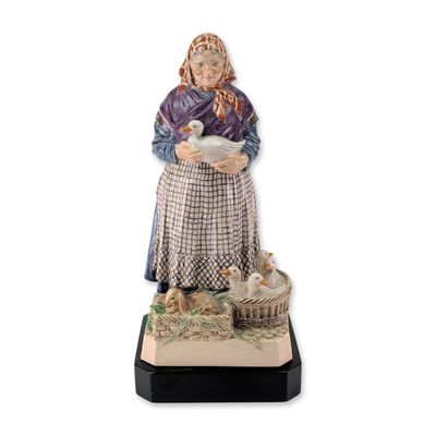 Charles Vyse Chelsea Pottery Figurine, Market-Day Boulogne - Rabbit and Ducks