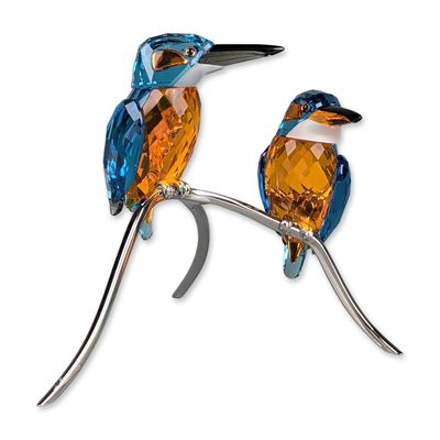 Swarovski Crystal Paradise Kingfishers Figurine
