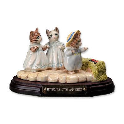 Beswick Ware Beatrix Potter Mittens Tom Kitten and Moppet Figurine Tableau