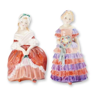 2pc Royal Doulton Figurines, Peggy (HN2038) and Little Bridesmaid (HN1433)