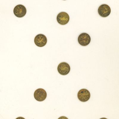 Sale Photo Thumbnail #162: A SET OF DIVISION ONE ZODIAC BUTTONS