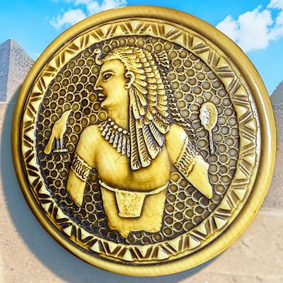 Sale Photo Thumbnail #217: A DiVISION ONE SCARCE CELLULOID EGYPTIAN BUTTON