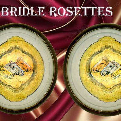 Sale Photo Thumbnail #353: A SMALL SELECTION OF BRIDLE ROSETTES