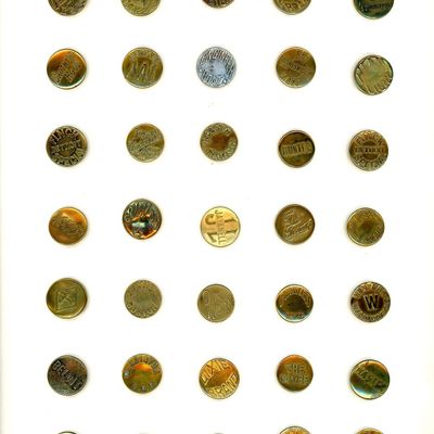 Sale Photo Thumbnail #169: A CARD OF DIVISION ONE OVERALL BUTTONS
