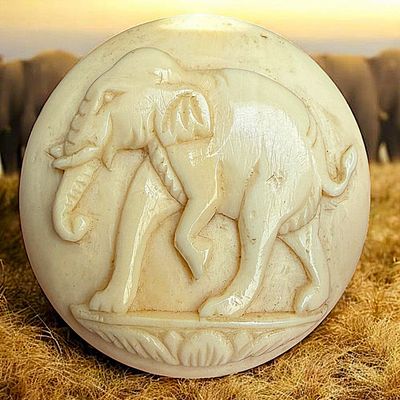 Sale Photo Thumbnail #300: A DIVISION ONE CARVED FULL BODY ELEPHANT