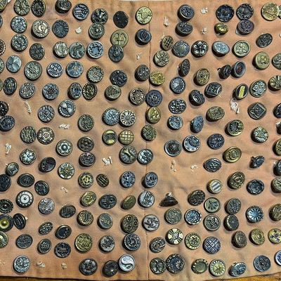 Sale Photo Thumbnail #407: LARGE SELECTION OF DIVISION ONE METAL BUTTONS