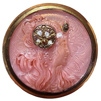Sale Photo Thumbnail #281: A DIVISIONJ ONE PICTORIAL GLASS BUTTON