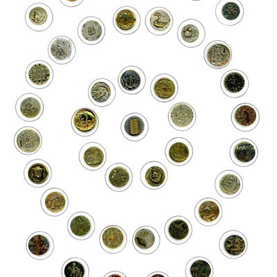 Sale Photo Thumbnail #266: A CARD OF DIVISION ONE FRENCH TIGHT BUTTONS
