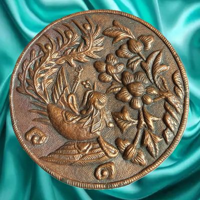 Sale Photo Thumbnail #112: A DIVISION ONE REPOUSSE COPPER BUTTON