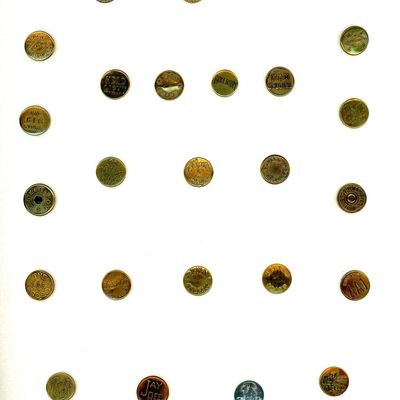 Sale Photo Thumbnail #171: A CARD OF DIVISION ONE OVERALL BUTTONS