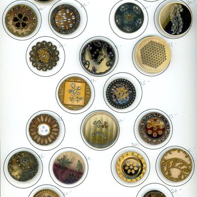 A CARD OF DIVISION ONE CELLULOID BUTTONS