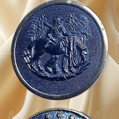 A SMALL CARD OF DIVISION ONE PICTORIAL HORN BUTTONS