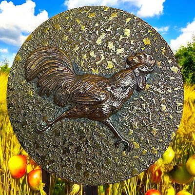 A DIVISION ONE PICTORIAL ROOSTER BUTTON