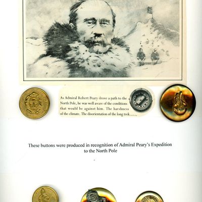 Sale Photo Thumbnail #191: A CARD OF DIVISION ONE NORTH POLE EXPEDITION BUTTONS