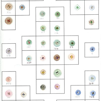 Sale Photo Thumbnail #403: A CARD OF DIVISION ONE CHINA CALICO BUTTONS