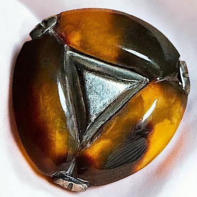 A DIVISION ONE MEXICAN SHELL AND SILVER BUTTON